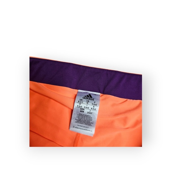 Adidas Climalite Athletic Tennis Skort Orange & Purple Medium - Picture 4 of 6